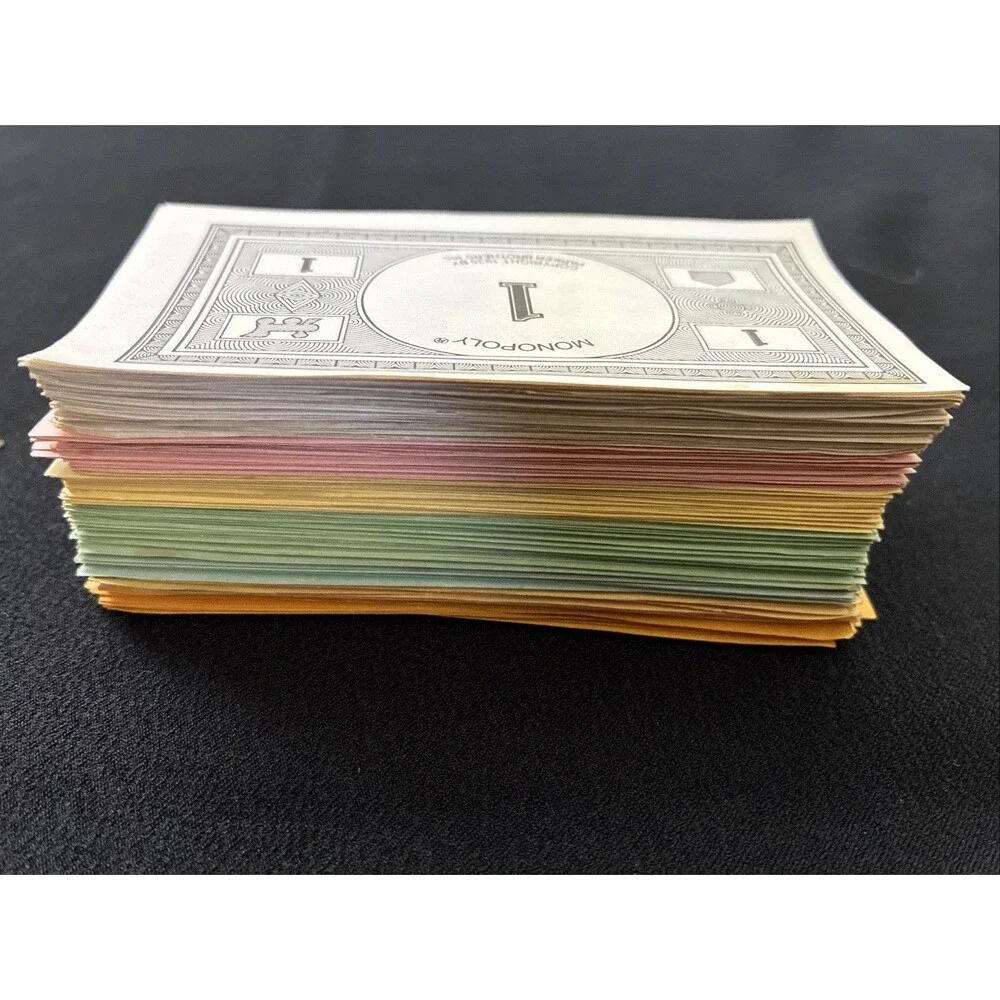 1973 Monopoly Board Game Replacement Paper Money Cash Dollars Bills Currency